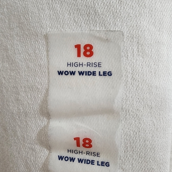 NWT Old Navy High Rise Wow Wide Leg White Jeans Size 18 Women’s Denim - Picture 12 of 16